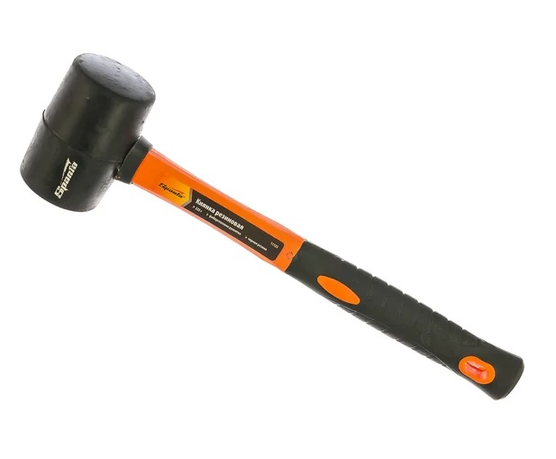 Киянка резиновая Sparta 225г, черная резина, фибергласовая рукоятка//11125
