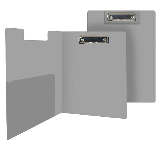 Папка-планшет, А4, р=1.2мм, BASIC, карман, серый арт.255155-11