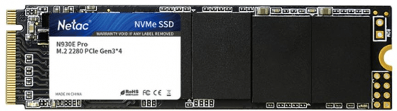 Диск SSD M.2 2280 512Gb Netac N930E PRO <NT01N930E-512G-E4X> PCI-E 3.0 x4 (2130/1720Mbs,150000 IOPS)