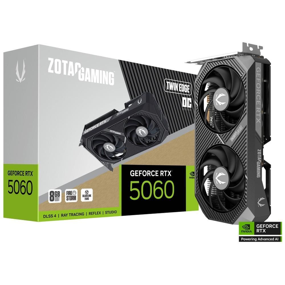 Видеокарта 8192Mb Zotac GeForce RTX5060 TWIN EDGE 2Fan