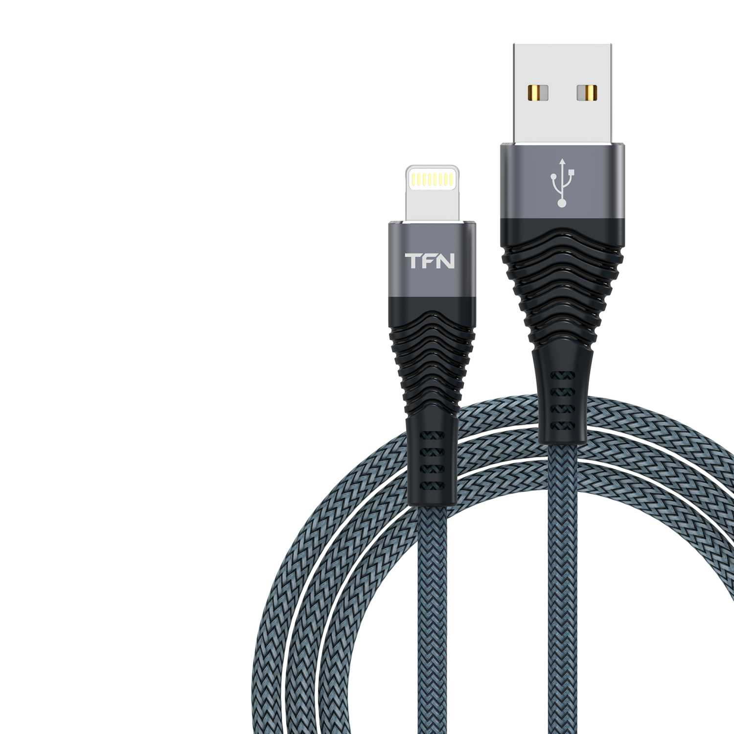 Дата-кабель USB с разъемом 8-pin TFN для Apple 1м, graphite, TFN, FORZA TFN-CFZLIGUSB1MGR