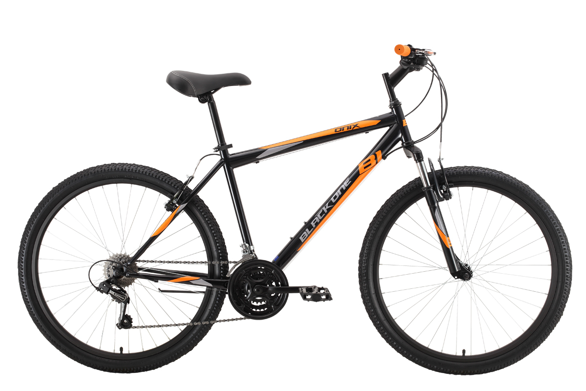 Велосипед Black One Onix 26 черный/серый/оранжевый 20"