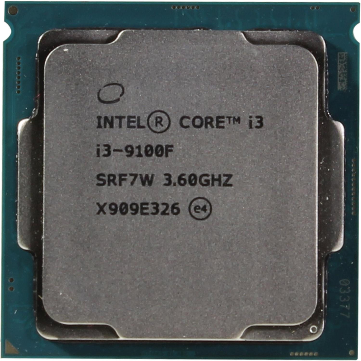 Процессор Intel Core i3-9100F (4 ядра, 3.6-4.2ГГц,DDR4-2400, нет видео, 65W, Coffee Lake)LGA1151 v.2
