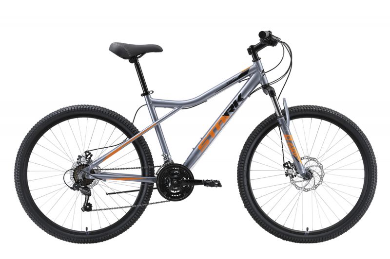 Велосипед Stark'23 Slash 27.1 D серебристый/оранжевый/черный 18"