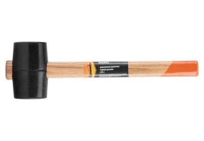 Киянка резиновая Sparta 225 г, черная резина, деревянная рукоятка//111305