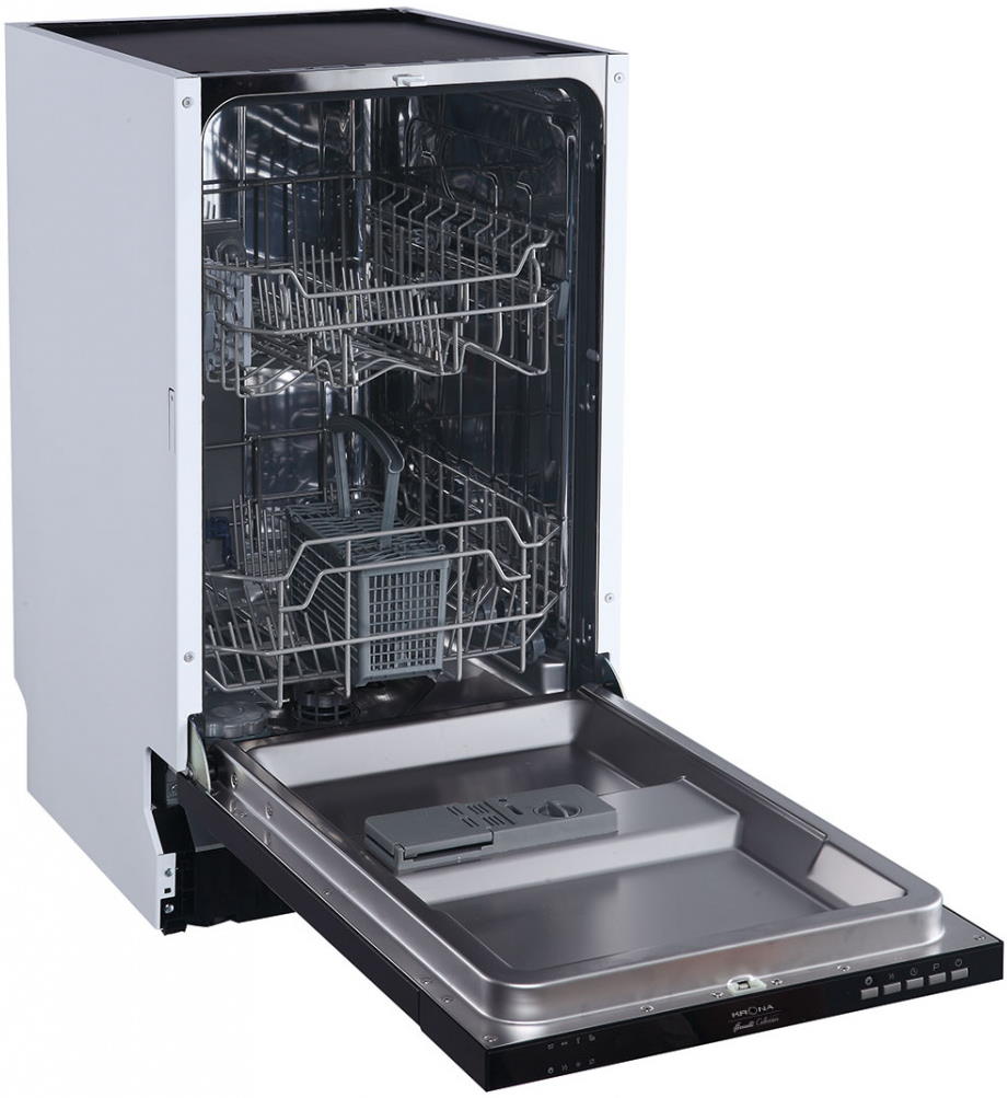 Посудомоечная машина KRONA BI 45 Delia (встраиваемая, 45х55х82, 9 компл, А++ класс, 9л,AquaStop)