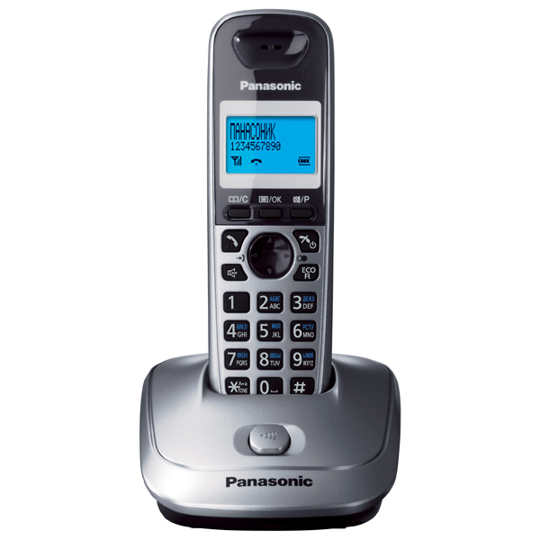 Р/Телефон Dect Panasonic KX-TG2511RUM серый металлик/черный АОН