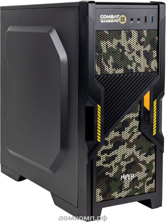 Корпус Hiper Combat черный без БП ATX 3x120mm 1xUSB2.0 1xUSB3.0 audio bott PSU COMBAT