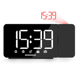 Радиочасы SOUNDMAX SM-1539 (черный с белым)