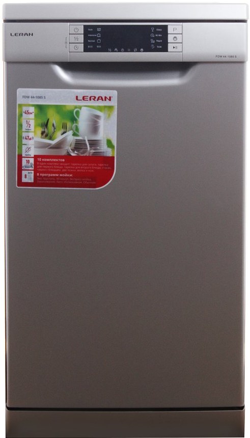 Посудомоечная машина LERAN FDW 44-1085 S (отдельностоящая,45х61х84.5,10компл,кл.А)