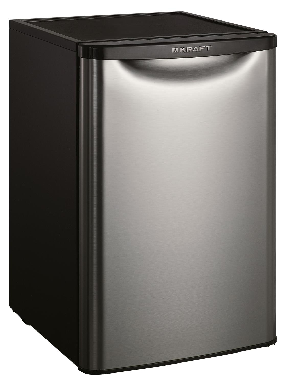 Холодильник 67 см KRAFT BR 75 I (объем 63/8л, кл А+, 144 кВтч/г, 45x48x73, черный, металл)