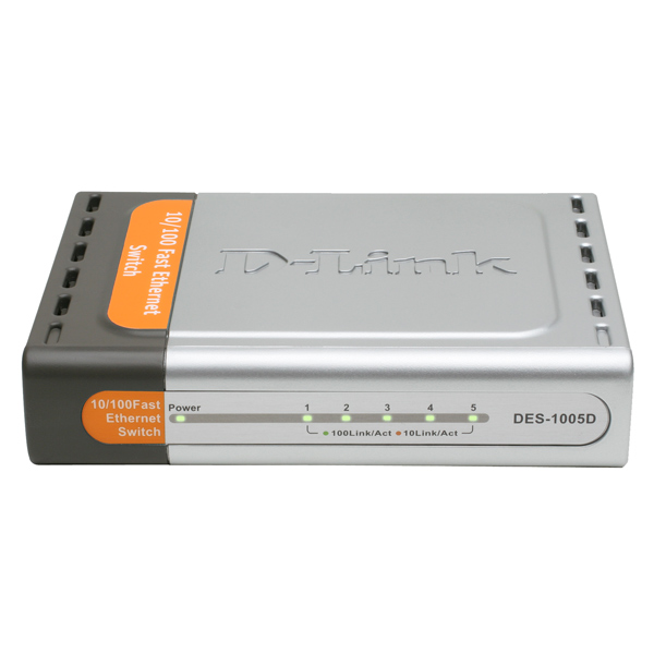 Коммутатор D-Link DES-1005D/E 5-port 10/100 Switch