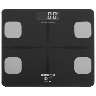 Весы напольные электронные Polaris PWS1894 IO Home 180 кг, стекло, 14 парам. чёрный
