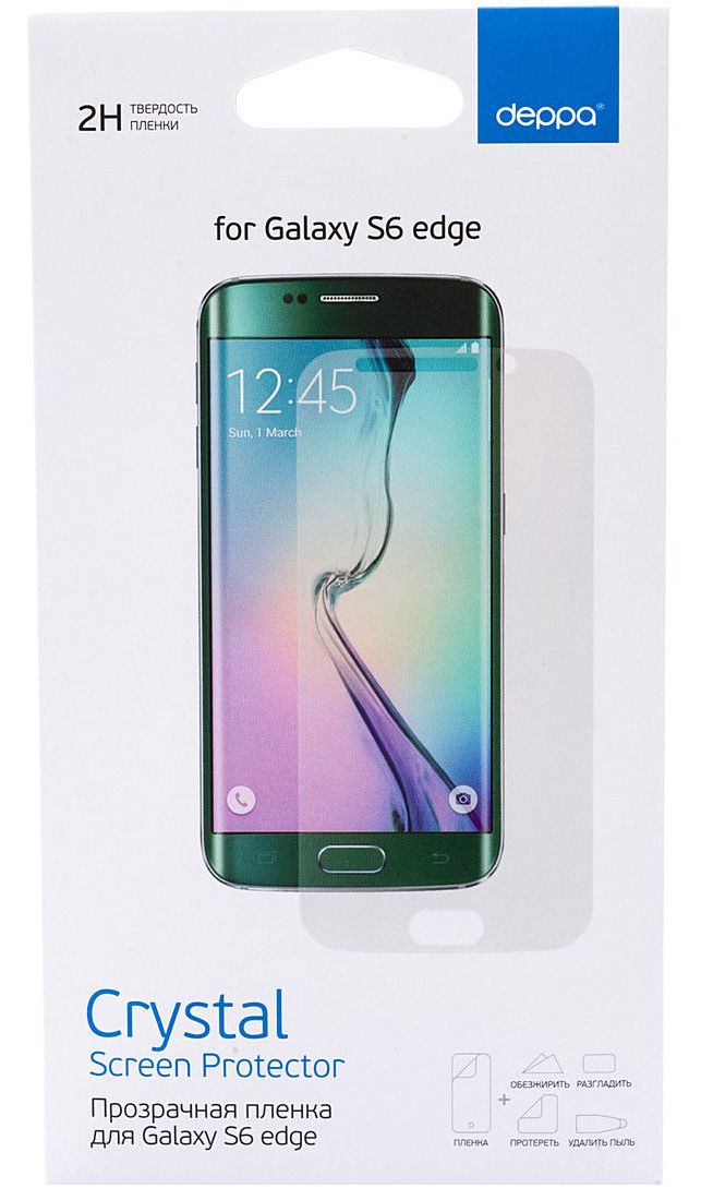 Защитная пленка для Samsung Galaxy S6 Edge, прозрачная, Deppa (61378)