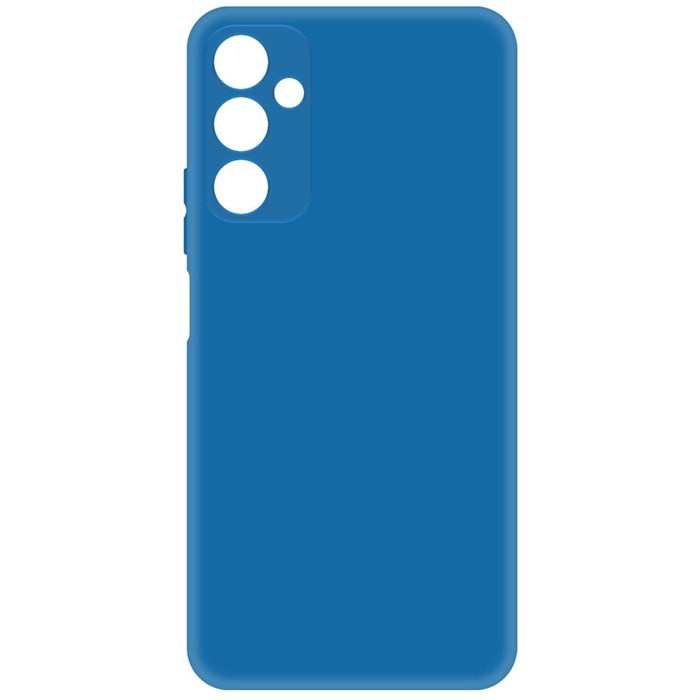 Чехол для Samsung Galaxy A34 5G (A346) синий, накладка Krutoff Silicone Case, 453026