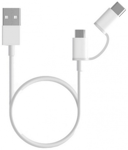USB-кабель XIAOMI Mi 2-in-1 USB Cable Micro-USB to Type-C  (30cm) SJV4083TY