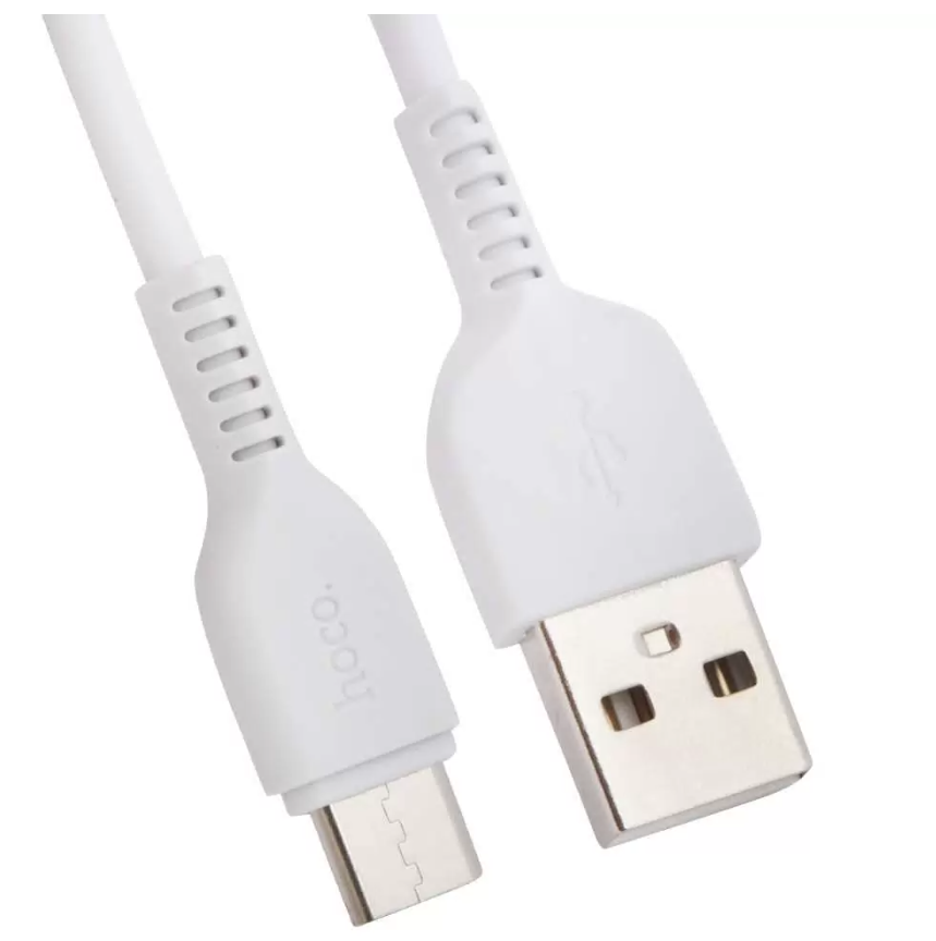 Кабель USB 2.0 - Type C Hoco 1m white, 2.4А, X13