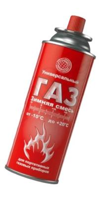 Баллон газовый Сибиар 220гр/400мл всесезонный цанг. красный