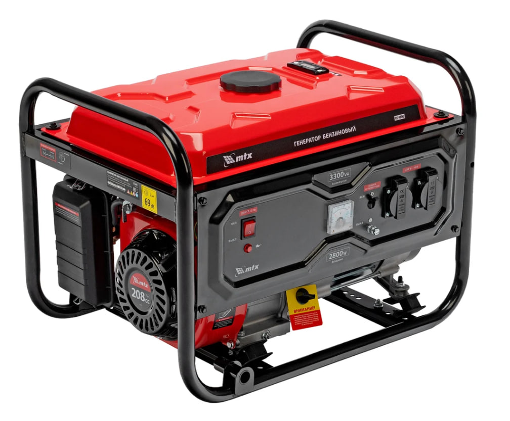 Генератор  бензиновый MTX RS-4000, 3,3 кВт, 230В, ручной стартер