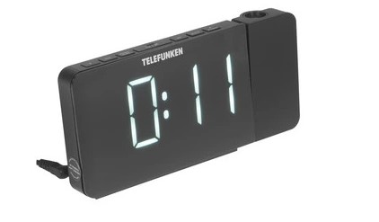 Радиочасы Telefunken TF-1709 (черный с белым)