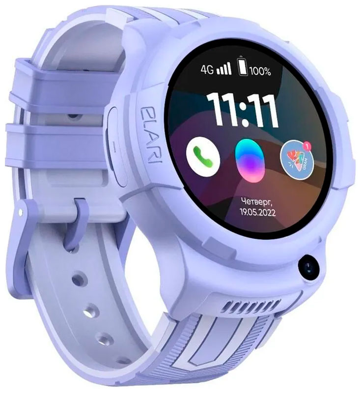 Детские умные часы Elari 4G Wink Android 8.1. Цвет: лиловый