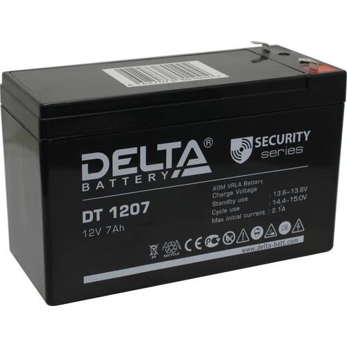 Аккумулятор 12V 7Ah Delta DT 1207 (для охранно-пожарных систем) 151 х 100 х 65 мм