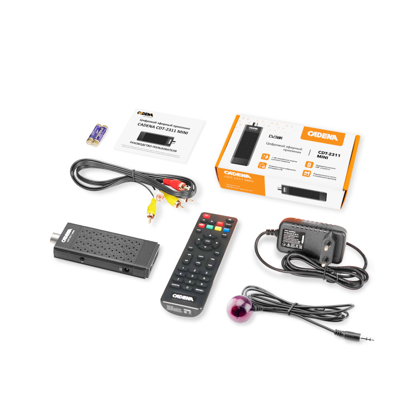 Ресивер DVB-T2 Cadena CDT-2311 MINI черный