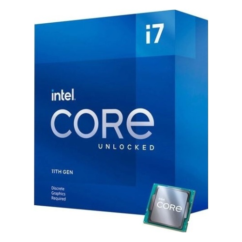 Процессор Intel Core i7-11700 (8/16 ядер,2.5-4.9ГГц,DDR4-3200,UHD Graphics 750,65W,Rocket L)LGA1200