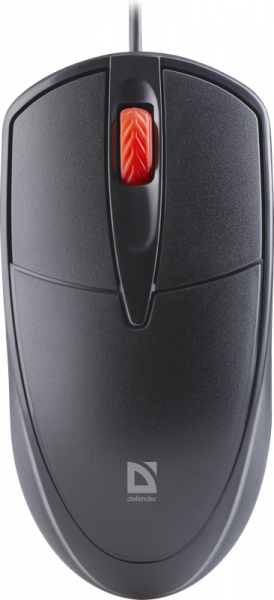 Мышь Defender Icon MB-057 черн,3D,бесшумная,1,8м,1000dpi