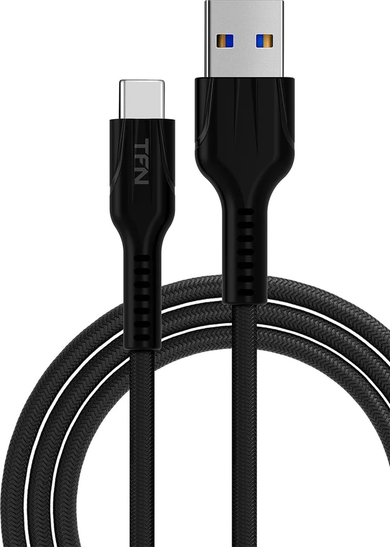 Кабель USB 3.0 - Type C TFN 1m (до 3A) black, TFN FORZA, TFN-CFZUSBCUSB3BK 