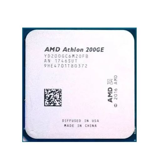 Процессор AMD Athlon 200GE <3,2GHz, 2/4cores, Radeon Vega 3, DDR4-2667, 35Вт> Raven Ridge AM4