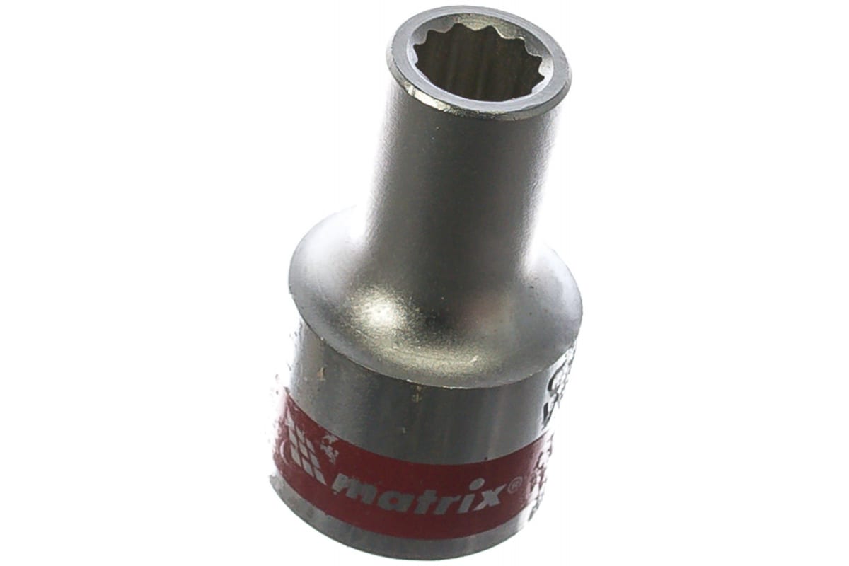 Головка торцевая 8 мм Matrix 12-гранная, CrV, под квадрат 1/2", хромированная