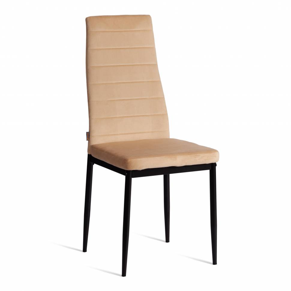 Стул TETCHAIR Easy/Изи (мод. JSC02-1) металл, флок, 41х52х96см, песочный HLR6/черный