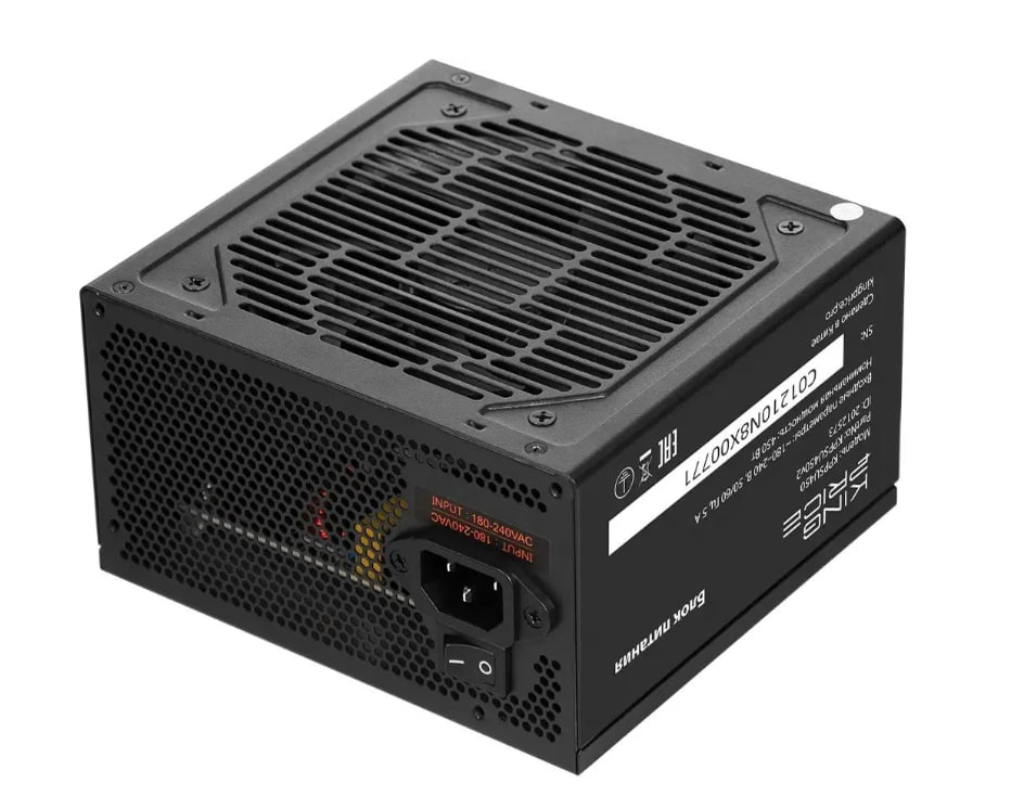 Блок питания 450W ATX KingPrice KPPSU450 (20+4pin) 120mm fan 3xSATA 