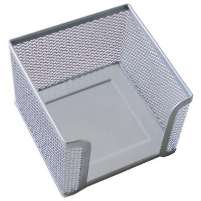 Подставка для бумажного блока BRAUBERG "Germanium" металлическая, 78х105х105мм, серебр, 231945