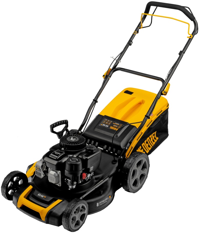 Газонокосилка бензиновая Denzel GLR-460SP-ZS, самоходная, шир. скаш. 46см, 3,5л.с., выс.ск. 25-70мм