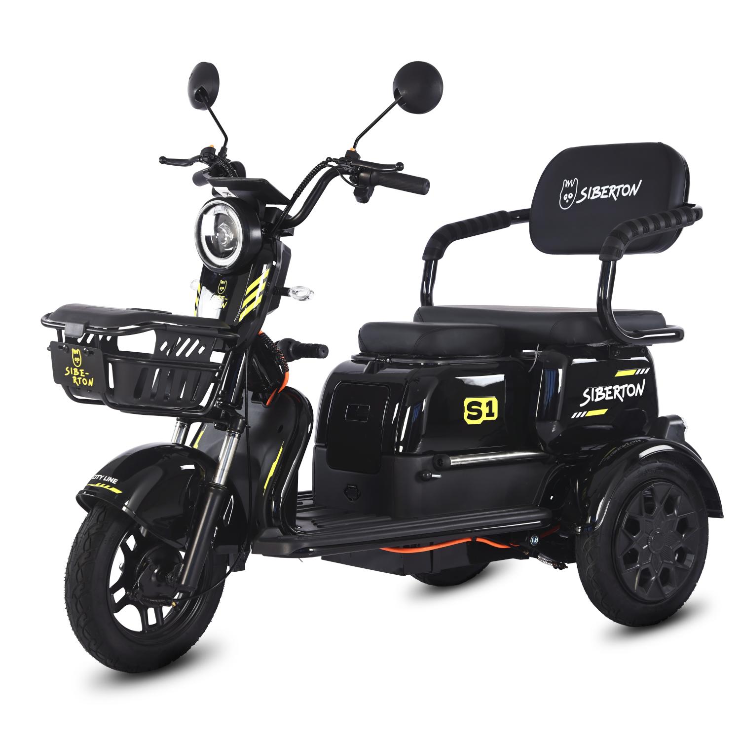 Электротрицикл SIBERTON SIBTRIKE S1 2000W колеса 10'' 60V/20A (железофосфат) до 50км трансформер
