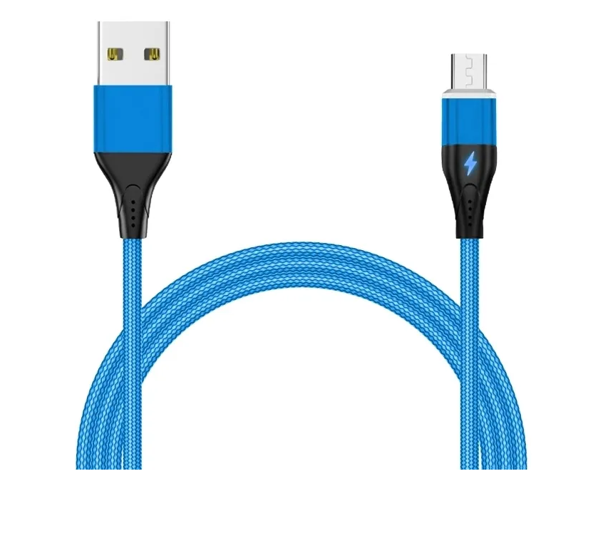 Кабель USB 2.0 - microUSB Jet.A JA-DC29 1м синий (опл.,USB/microUSB,Magnet,QC,3A)