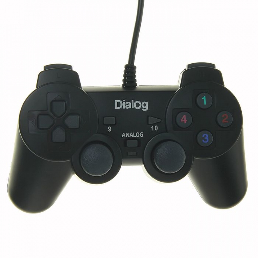 Джойстик DIALOG Action GP-A11 - геймпад вибрация, 12 кнопок, USB,  черный