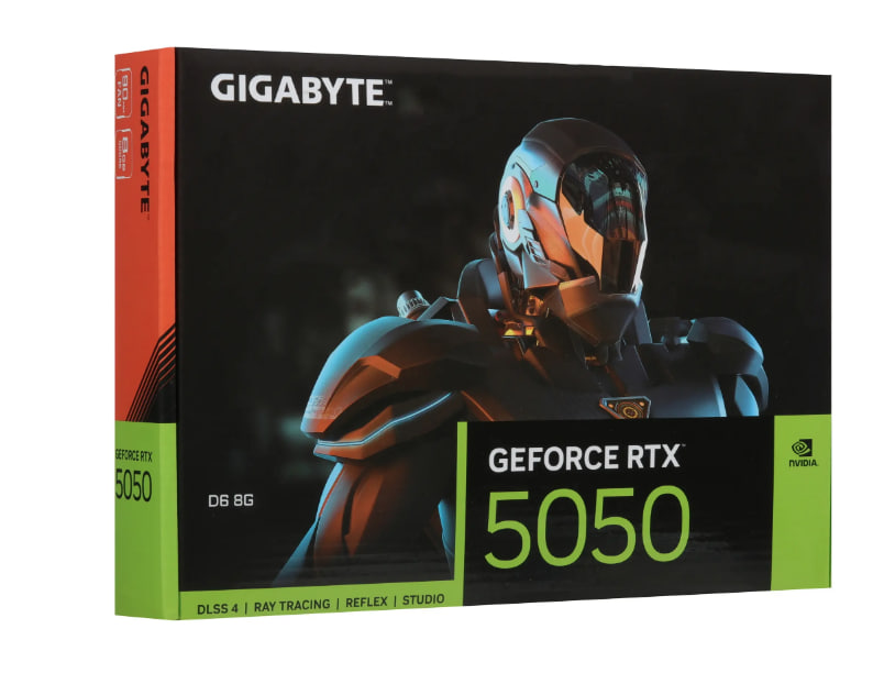 Видеокарта 8192Mb Gigabyte GeForce RTX 5050 GV-N5050D6-8GD GDDR6 128bit 2xDP 2xHDMI 1FAN ITX