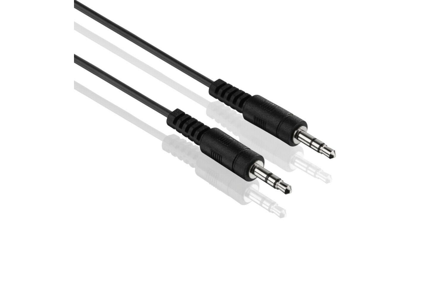 Кабель AUX, 1м, черный, Borasco 37381