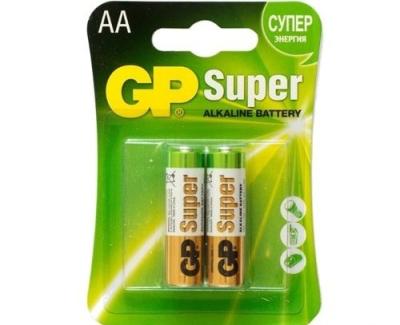 Батарейки GP Super Alkaline 15А-CR2 LR6 / G-tech 2шт. блистер