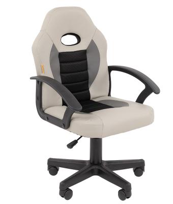 Кресло игровое CHAIRMAN KIDS CH111, серый, экокожа