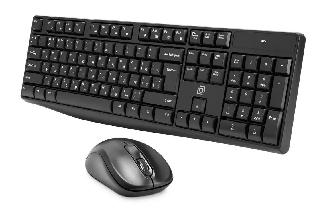 Клавиатура + мышь Oklick 230M клав:черный мышь:черный USB беспроводная