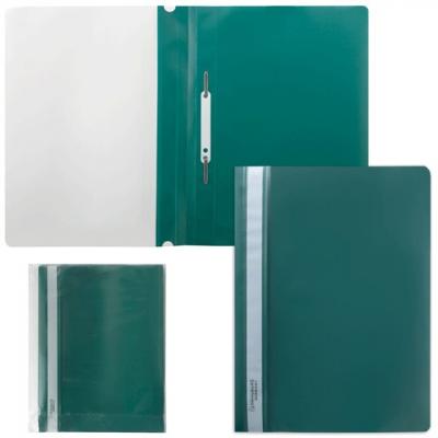 Скоросшиватель пластиковый BRAUBERG зеленый, 220414