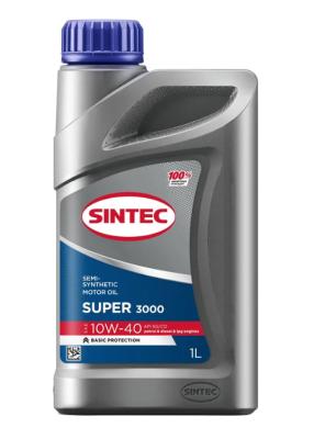 Масло для 4-х тактных двигателей SINTEC SUPER 3000 SAE 10W40 SG/CD (п/синт) 1л