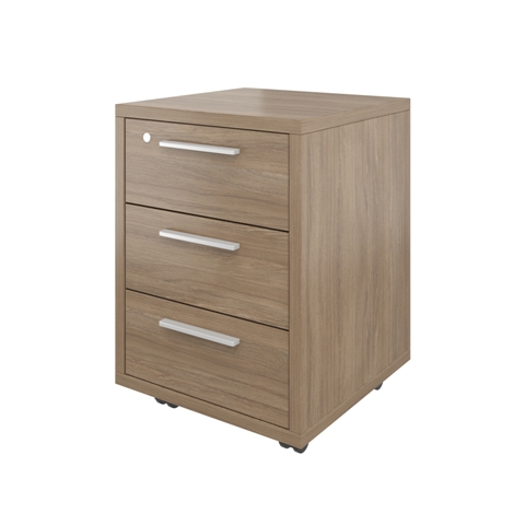 ДУБЛИН ДБ 17.12 Тумба подкатная с замком (ДБ17_1+ДБ17_2) 450х450х600 Дерево карбон