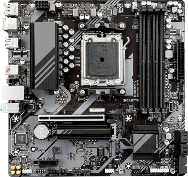 Материнская плата Gigabyte B650M K SocketAM5 AMD B650 4xDDR5 mATX AC`97 8ch(7.1) 2.5Gg RAID+HDMI