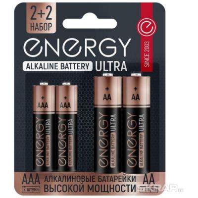 Батарейки Energy Power LR6+LR03/4B (АА+ААА) алкалиновые 4 (2+2) шт.блистер