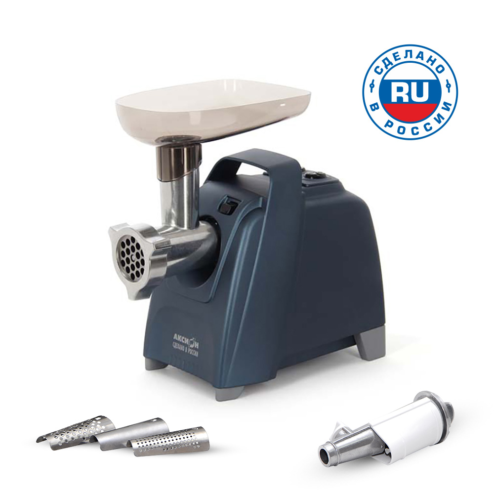 Мясорубка Аксион М 61.04 Темно-синий (2000/300 Вт, 4кг/мин)